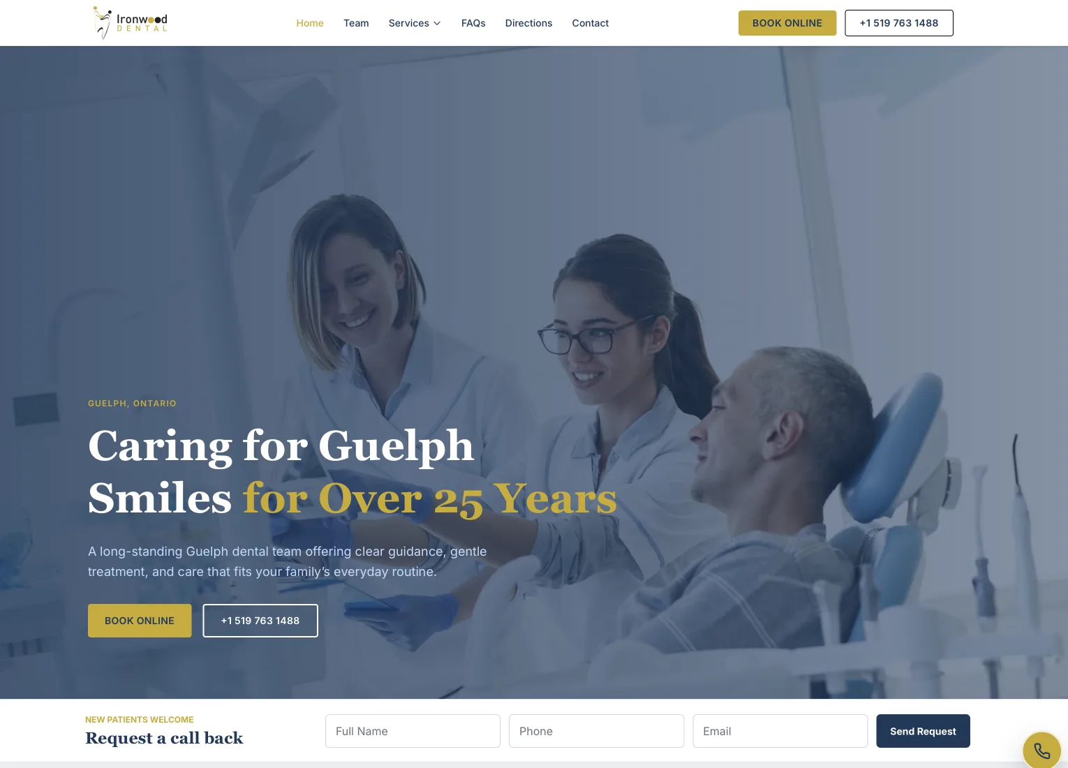 Ironwood Dental website design